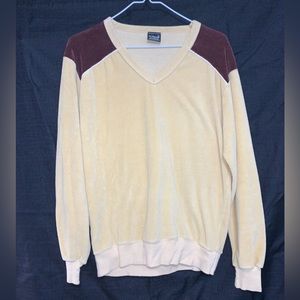 Vintage Di Vincent Sweatshirt Tan & Brown Size Large